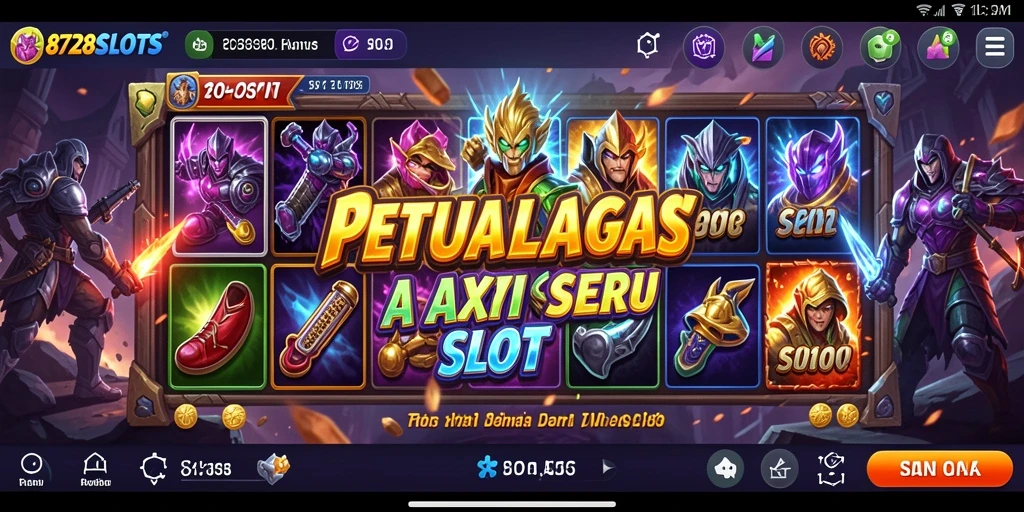 Screenshot utama menunjukkan aksi mendebarkan saat bermain 8728SLOTS.