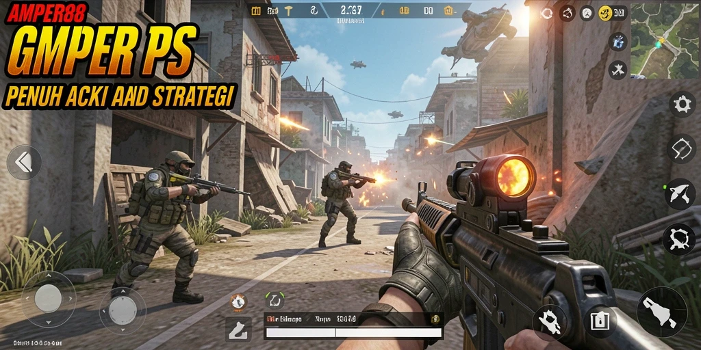 Tampilan aksi seru di gameplay AMPER88 yang mendebarkan.