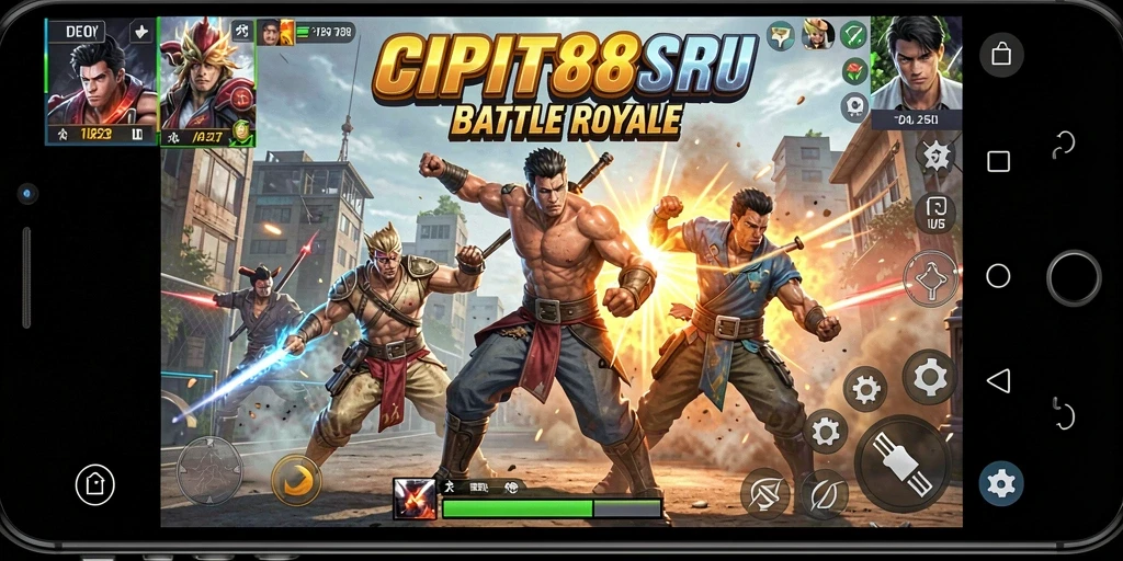 Screenshot gameplay <strong>CIPIT88</strong> menampilkan aksi seru dalam pertempuran Battle Royale.