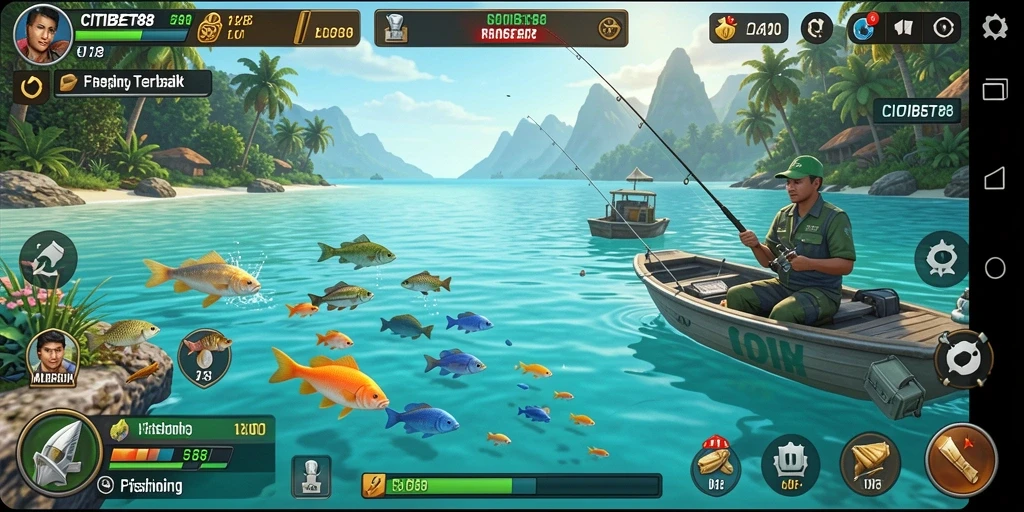 Screenshot CITIBET88 menampilkan aksi memancing yang mendebarkan.