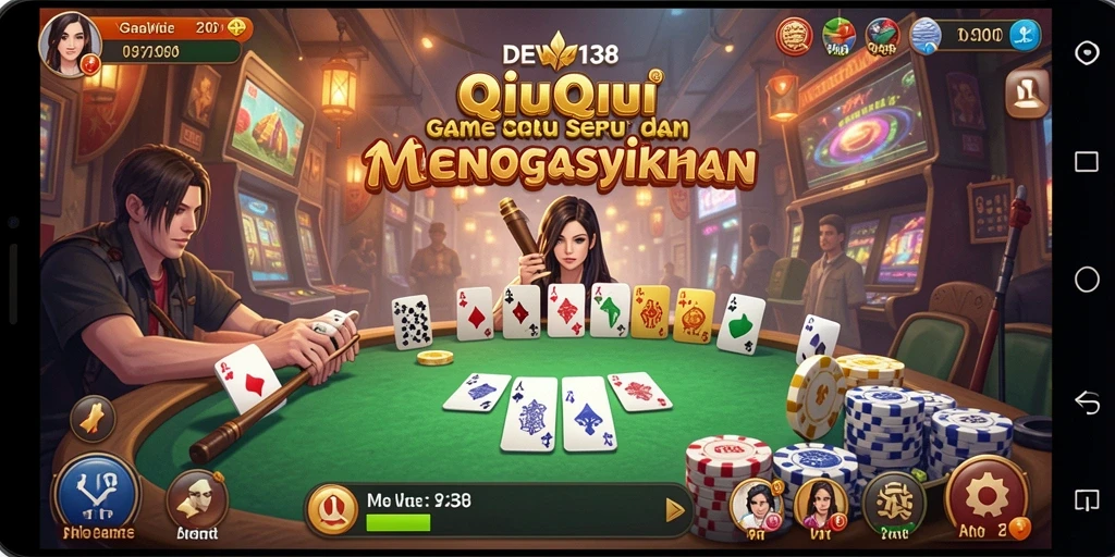 Tampilan menarik dari gameplay QiuQiu DEWI138 yang seru.