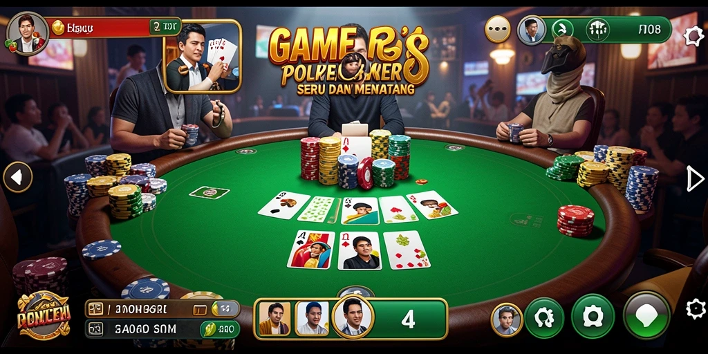 Tampilan gameplay poker yang seru di F08.