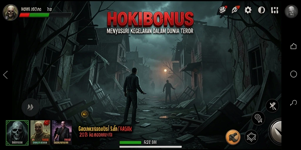 Screenshot menampilkan gameplay menegangkan di HOKIBONUS.