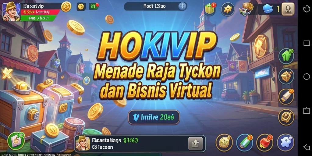 Tampilan gameplay HOKIVIP dengan berbagai fitur bisnis.