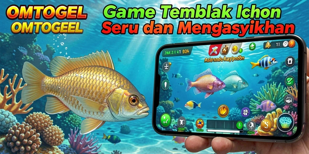 Screenshot gameplay <strong>OMTOGEL</strong> menampilkan aksi menembak ikan yang seru.