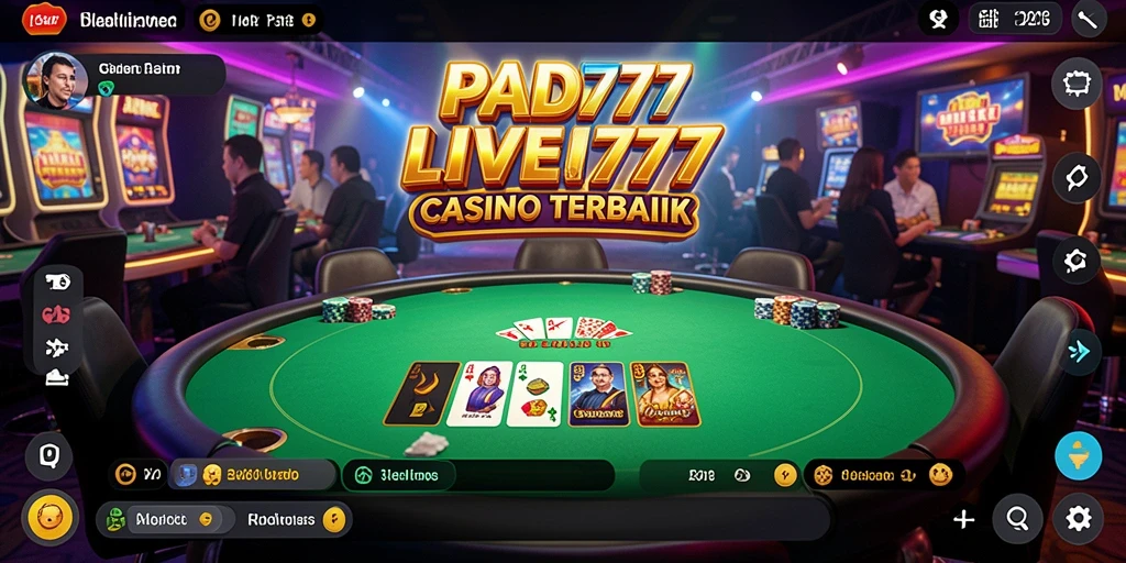 Tampilan gameplay menarik dari PADI777 yang menggambarkan suasana Live Casino.