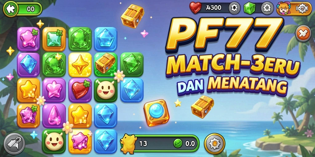 Tampilan gameplay PF777 yang mendebarkan dengan fitur Match-3.
