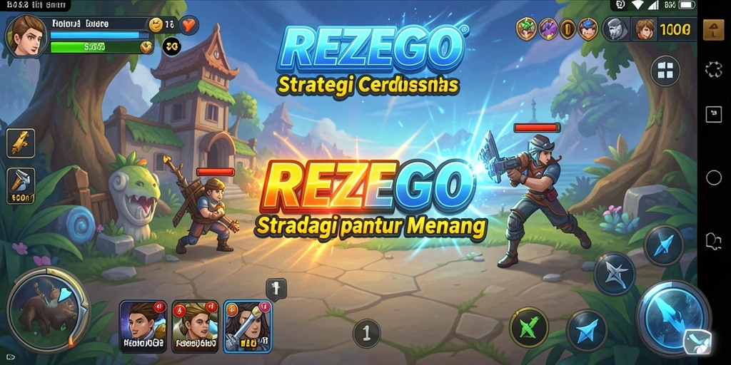Tampilan permainan REZEGO yang menegangkan dan strategis.