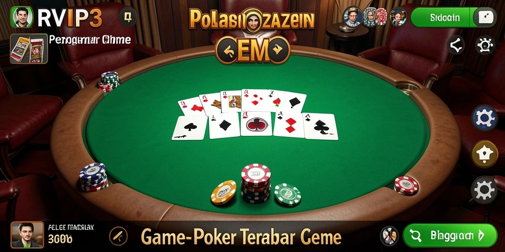 Tampilan menarik dari gameplay Poker di RVIP3.