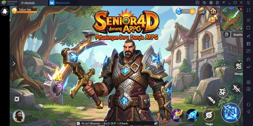 Screenshot utama SENIOR4D menampilkan aksi pertarungan mendebarkan dalam permainan ARPG.