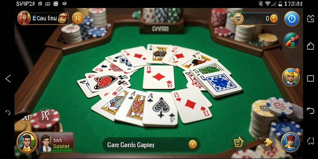 Screenshot gameplay SVIP2 yang menunjukkan momen seru dalam Gaple.